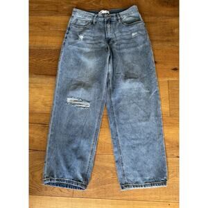 Women’s YMI Kelsey Mid Rise Jeans Size 9/29 Distressed Light Wash Baggy Barrel